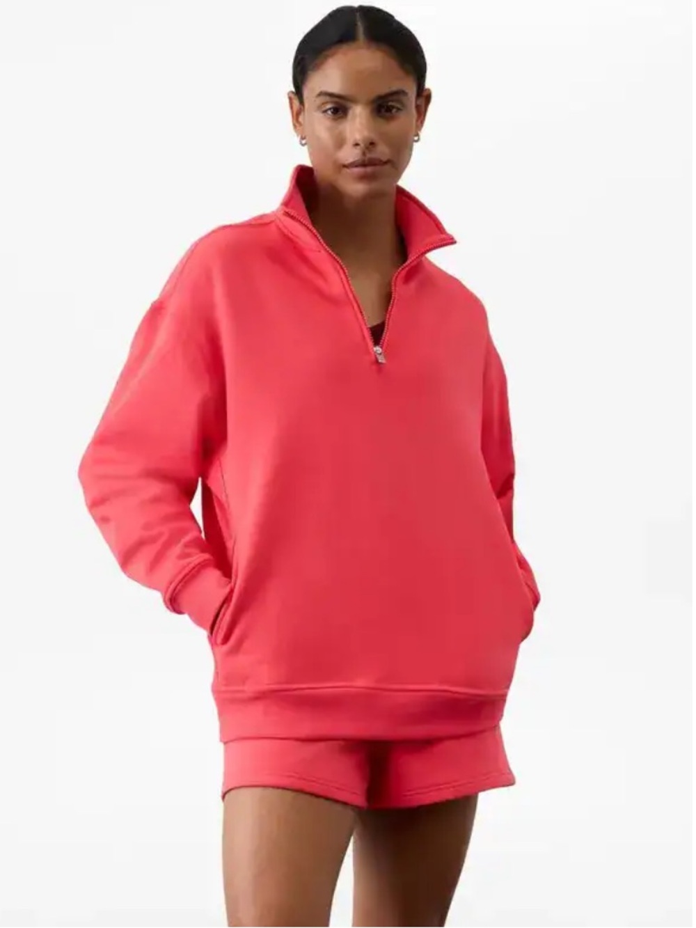 Athleta 1/4 Zip Pullover Sweatshirt Size L